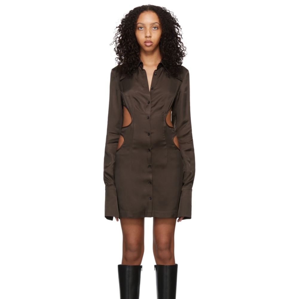 Lado Bokuchava Cut-Out Shirt Mini Dress